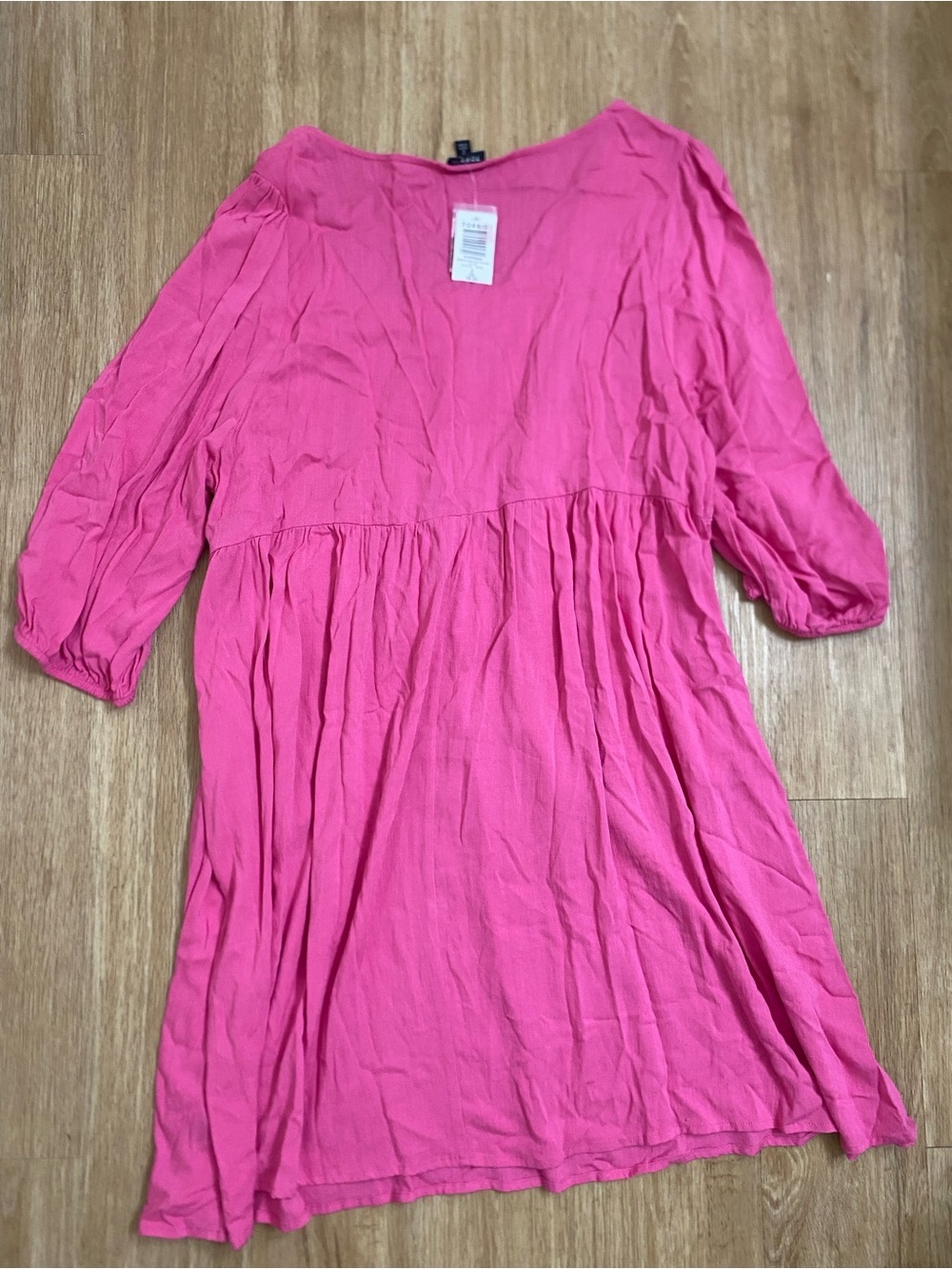torrid Pink Square-Neck Smocked Mini Dress with Puff Sleeves - Picture 4 of 8